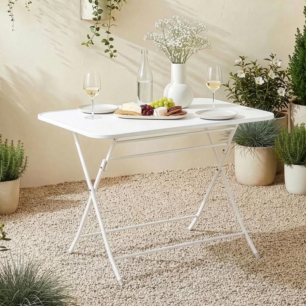 Table pliante 'Sande' rectangulaire acier 71x70x110 cm Image du produit 