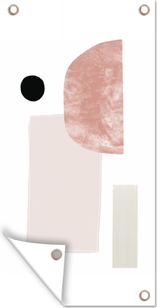 MuchoWow 30x60 cm Outdoor-Poster Gartendeko Sichtschutz Garten Poster für den Garten Abstrakt - Pastell - Design