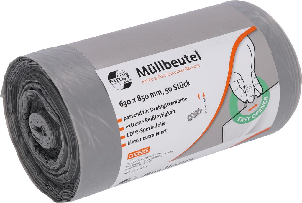 FIRST PLUS Müllsack 34043 80l gr 50St Imagen del producto 