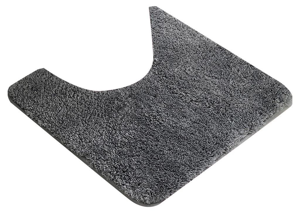 Saugfähige, U-förmige, weiche Toilettenmatte, maschinenwaschbar, rutschfest, konturierte Badmatte, schnelltrocknend für die Toilette
