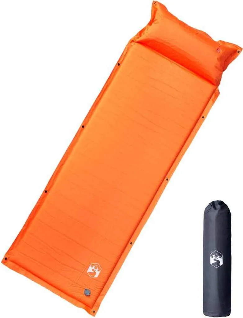 Matelas auto-gonflant Orange anti-mal de dos avec coussin de tente