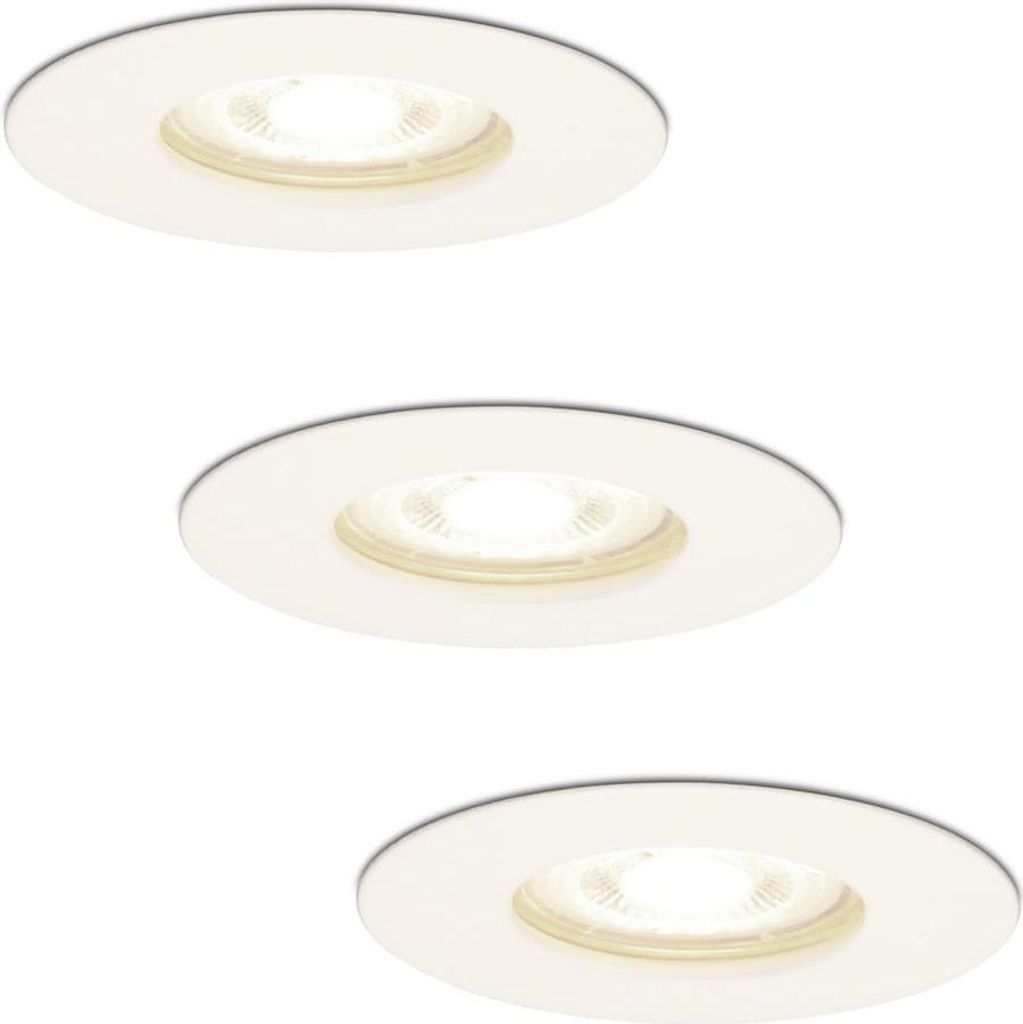 hoftronic LED Einbaustrahler 4W 345lm 4000K GU10 Rund Weiß IP65