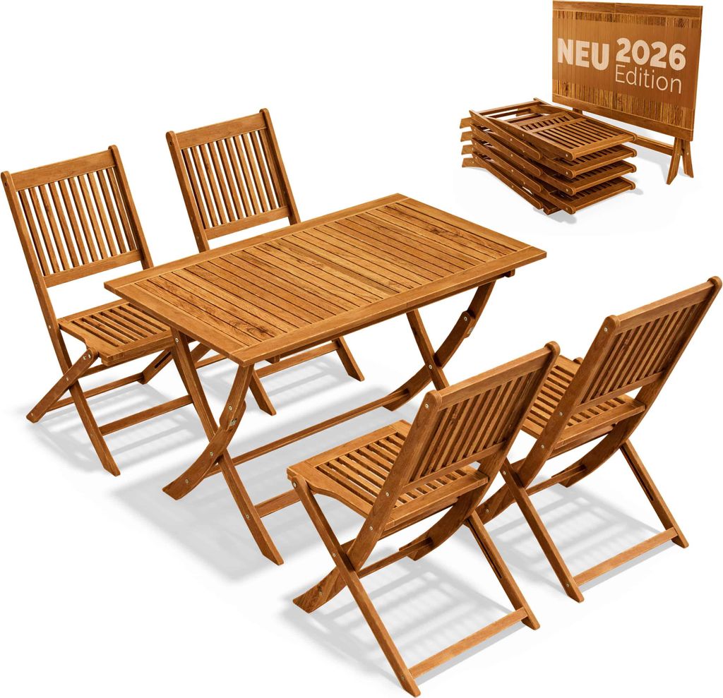 Casaria® Set di Mobili da Giardino 5 Pezzi Modello 2026 Immagine del prodotto 