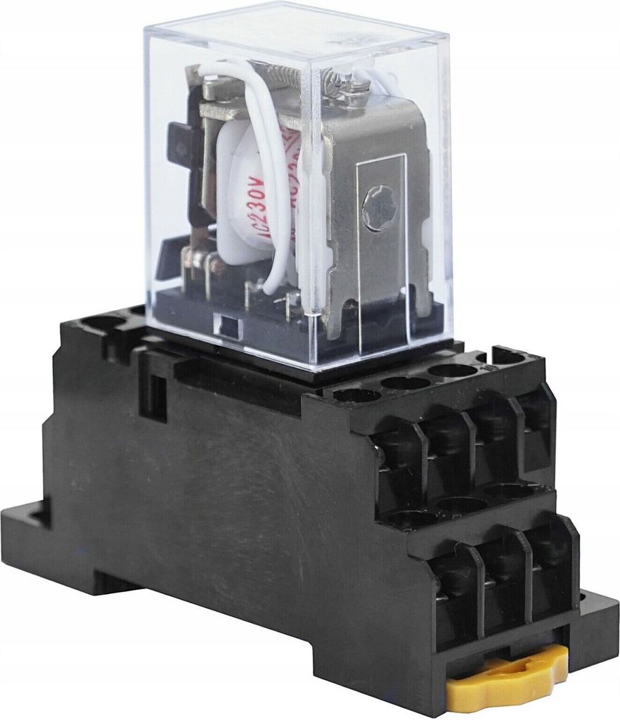Relais Miniatur-Relais Finder 230V AC 5A 4 Wechsler 14 Pins für DIN-Schienenmontage mit Stecksockel