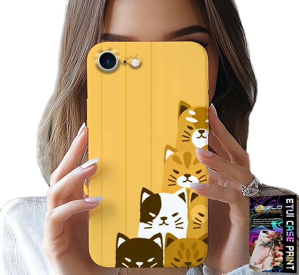 Kit Protezione iPhone 7/8/SE: Custodia Gatti + Vetro Temperato 9H