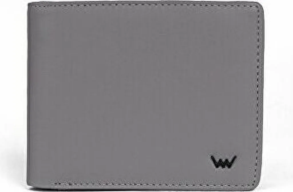 Portefeuille en cuir noir 7479 pour hommes avec multi-compartiments