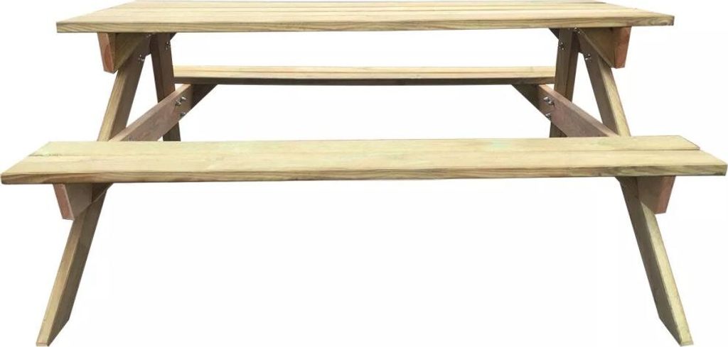 vidaXL Tavolo da picnic 150x135x71,5 cm in legno Immagine del prodotto 