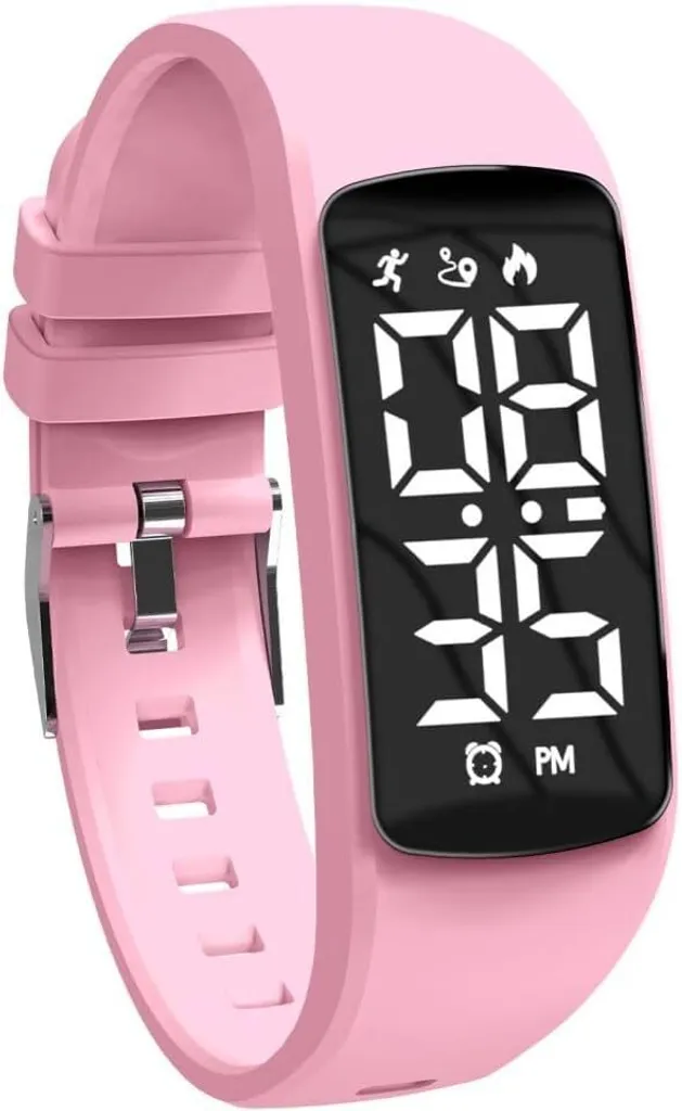 Orologio multifunzionale con contapassi Sveglia vibrante Idrorepellente Ricarica USB Perfetto per la scuola Sport e vita quotidiana senza app o connessione al cellulare