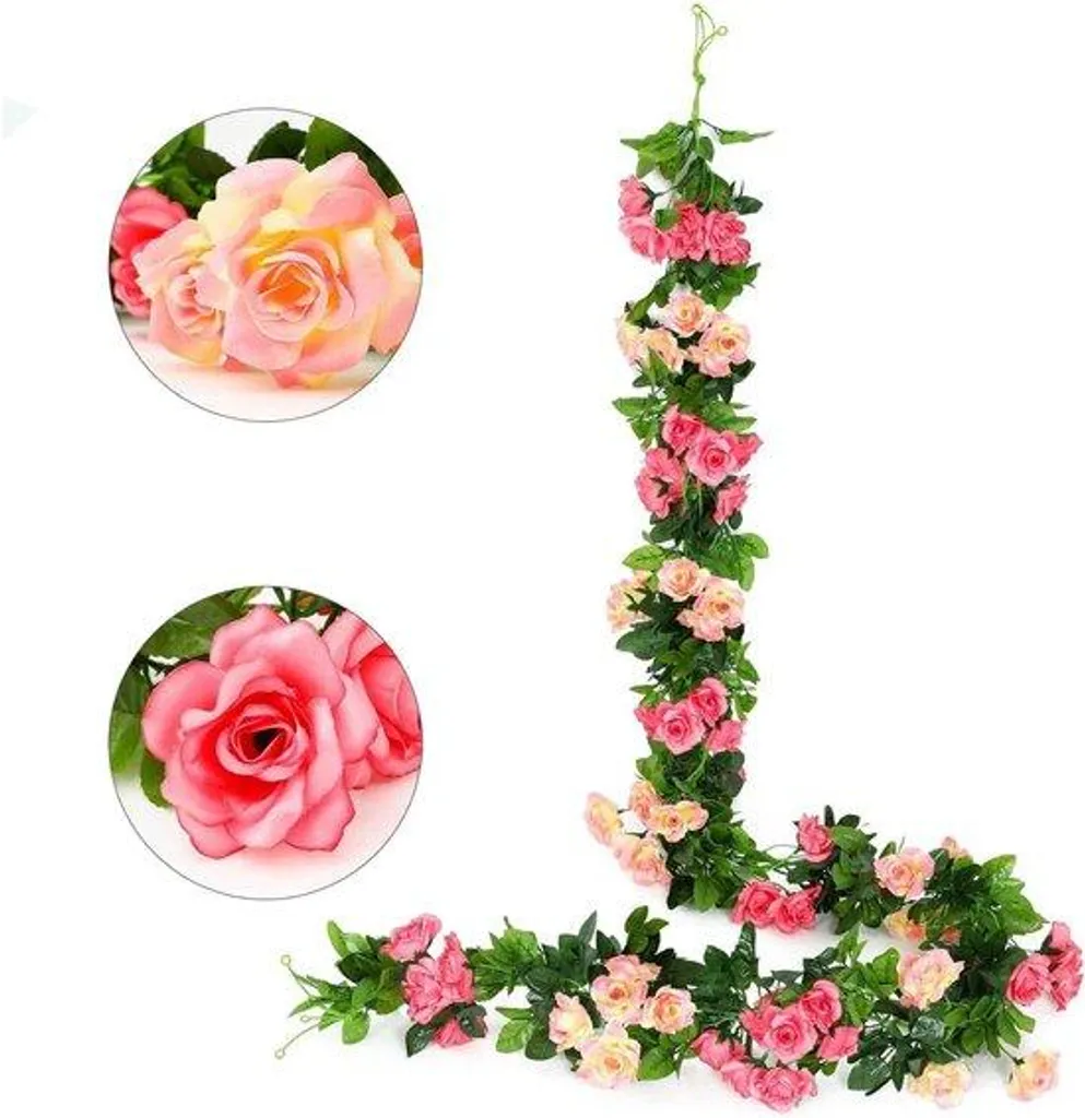 Roses artificielles mur de fleurs rose lot de 2 pour déco durable et chic