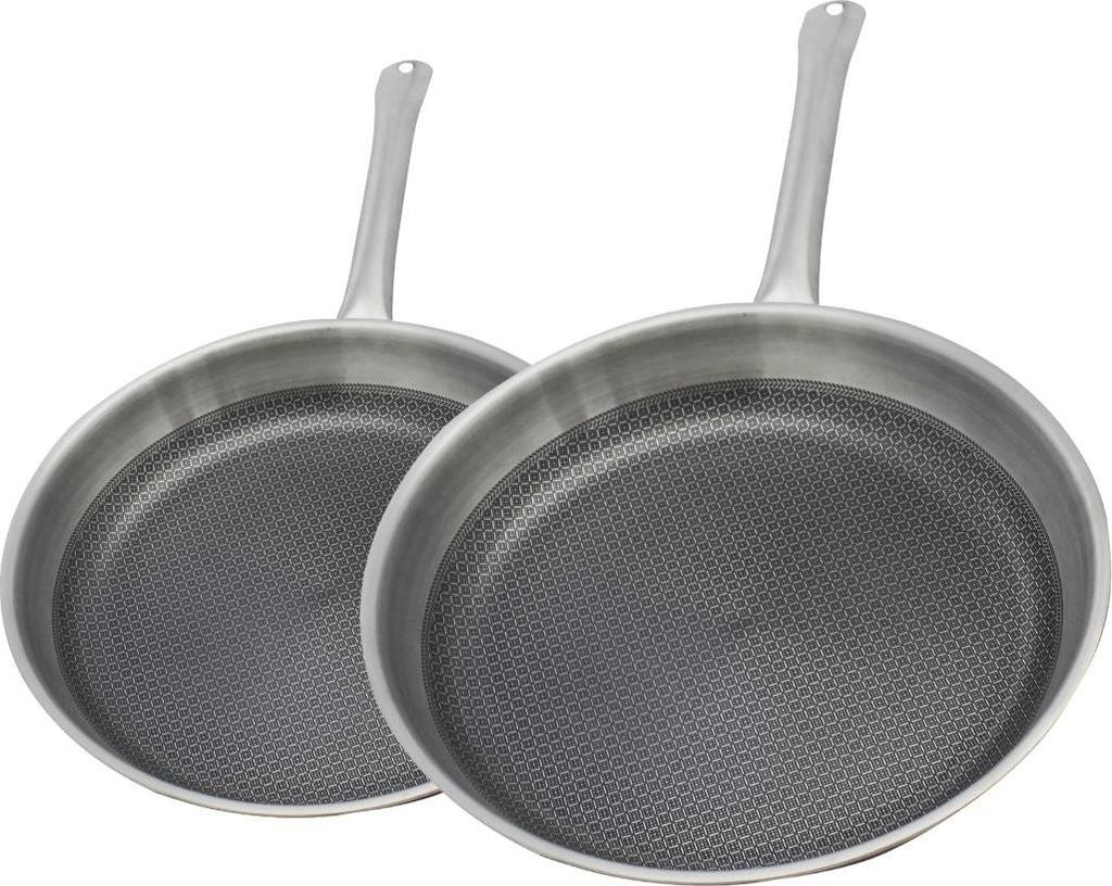 Set de 2 poêles de cuisson 24/28 cm en inox avec revêtement Image du produit 
