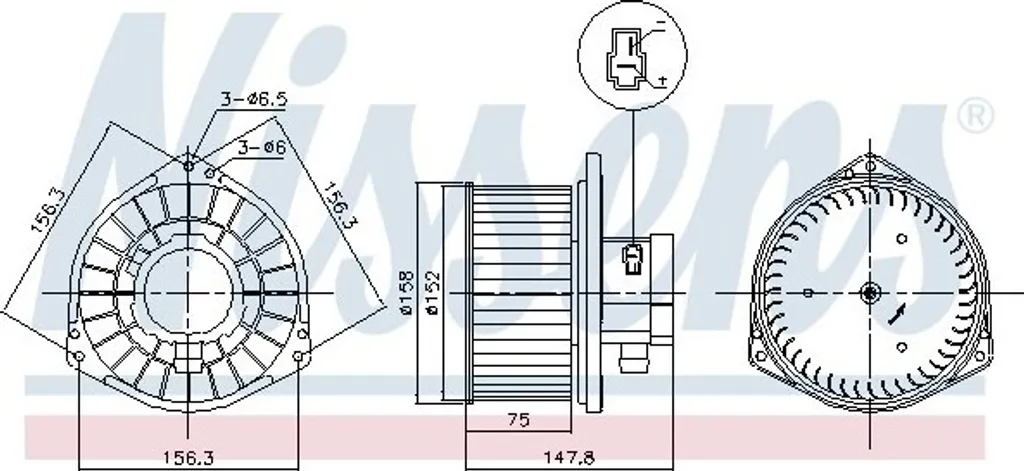 Ventilateur d'habitacle Nissens 87531 pour réparer buée et panne d'air