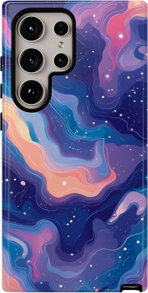 Bunte abstrakte Weltraumwirbel – Hülle Kompatibel mit Samsung Galaxy S24 Ultra