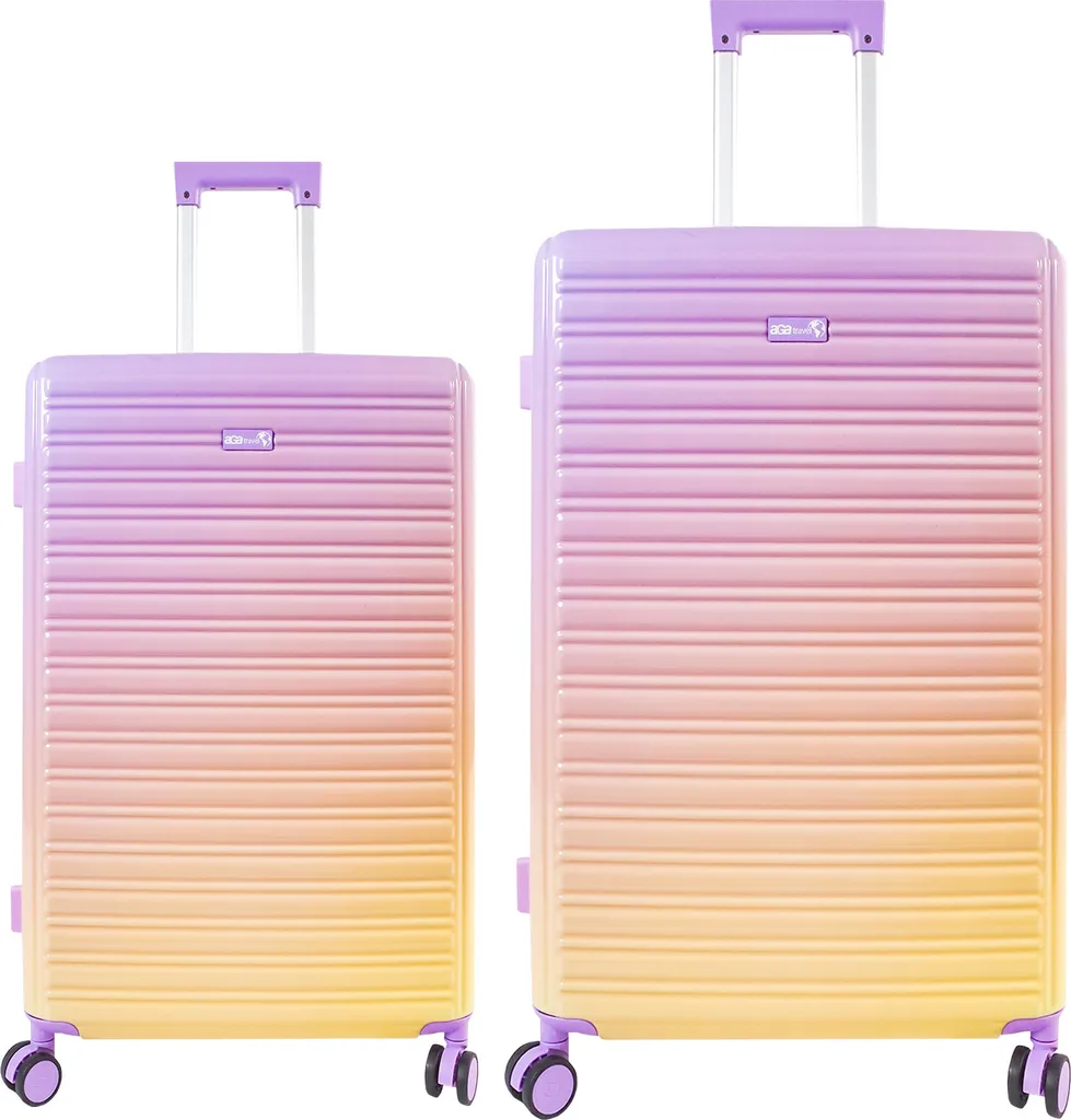 Aga Travel MR4673 Ensemble de valises de voyage Jaune et Violet 3 pcs