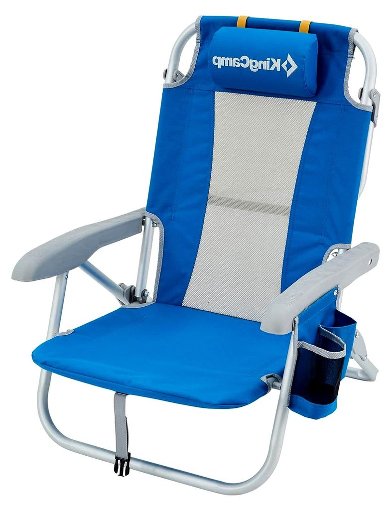 Campingstuhl Strandliege Klappstuhl XL Niedrig Verstellbar Alu 136 kg