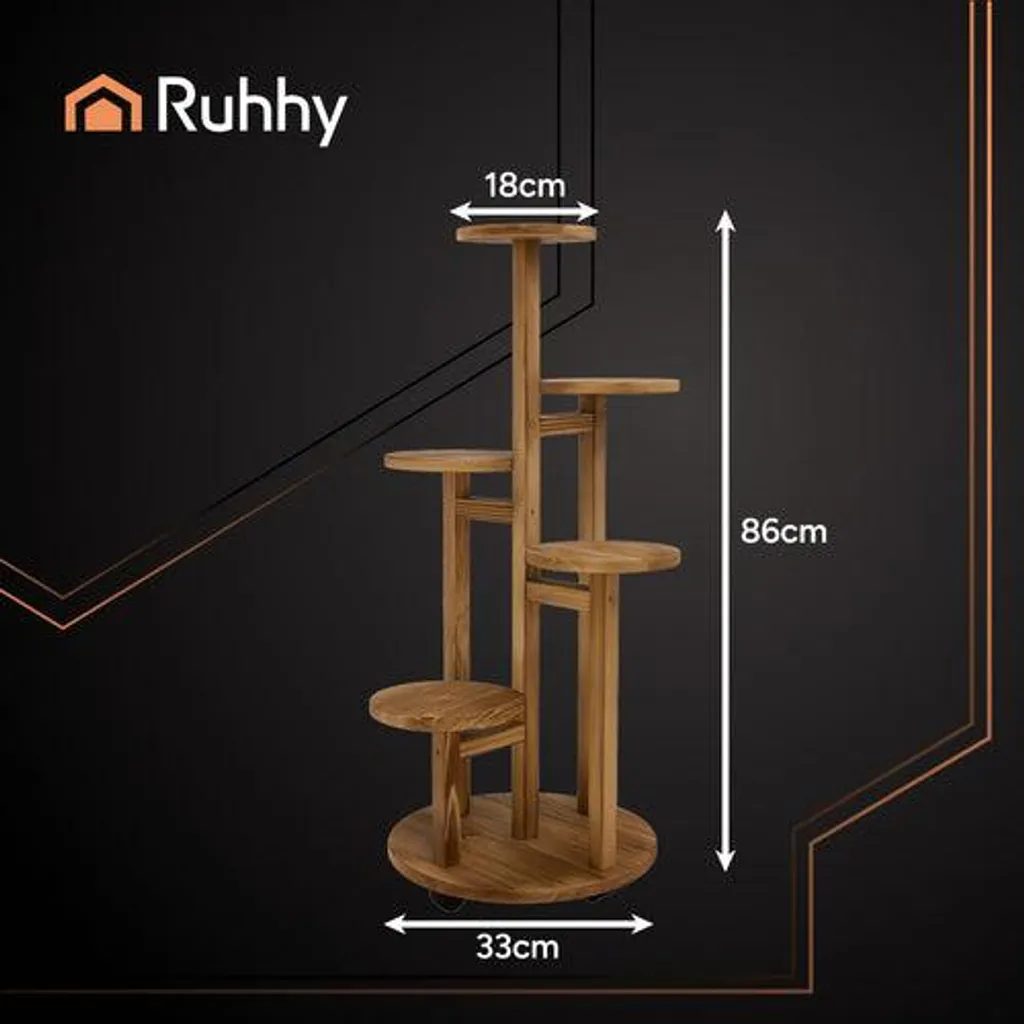 Support à fleurs en métal robuste 86 cm - Design minimaliste et stable