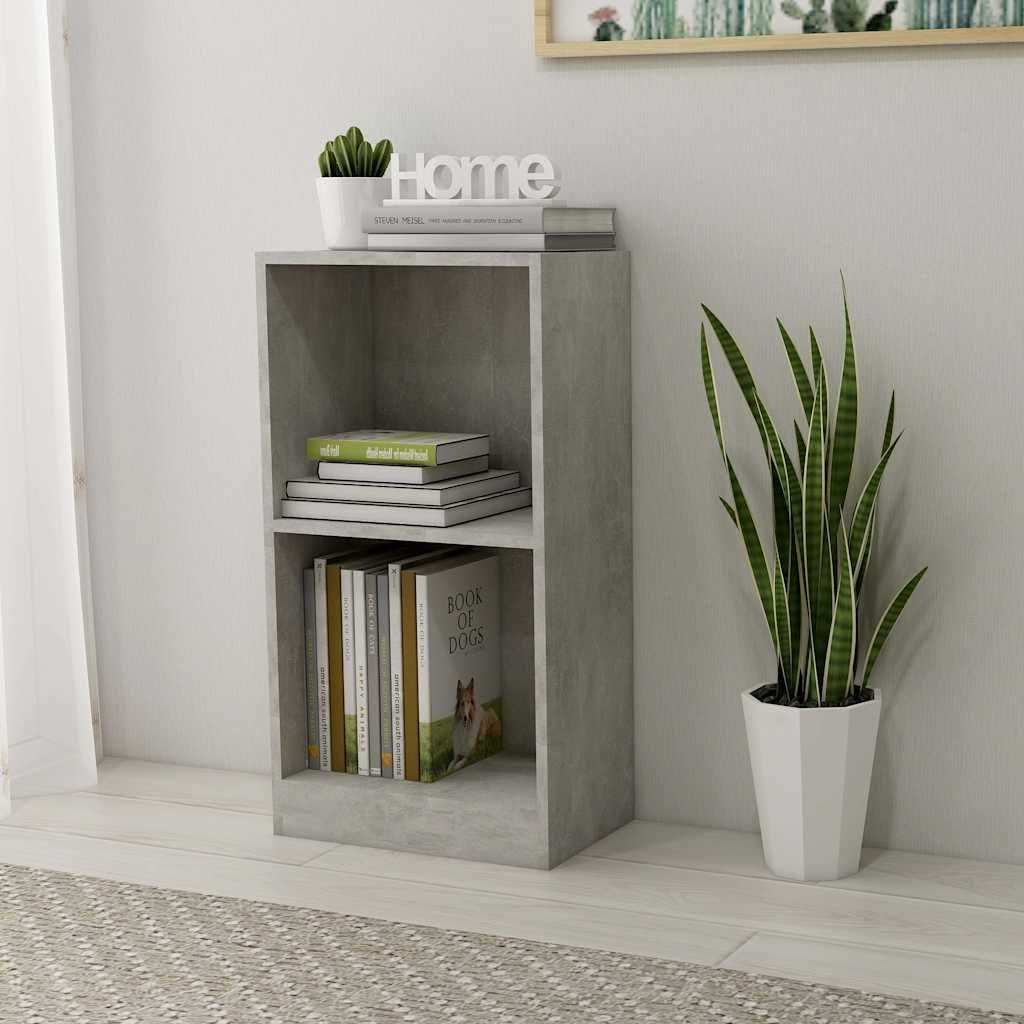 Maison Exclusive - Bücherregal Betongrau 40x24x75 cm Holzwerkstoff