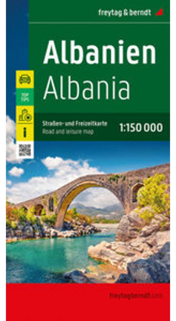 Albania, carta stradale e del tempo libero 1:150.000, Immagine del prodotto 