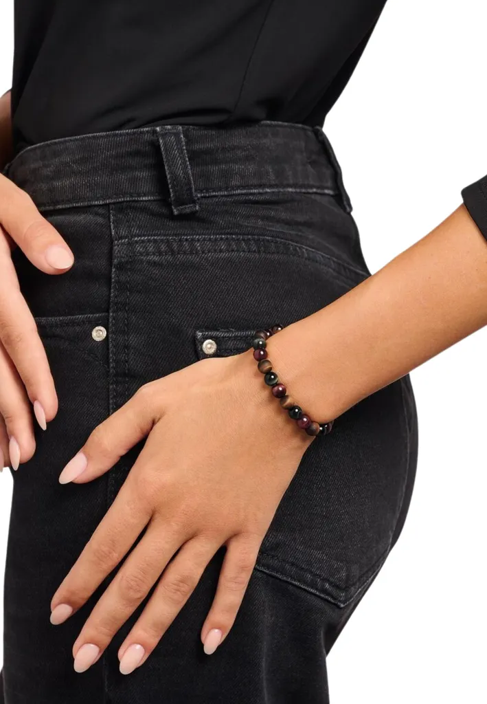 Bracciale Perline Occhio di Tigre - Accessorio Uomo Elegante e Grintoso - 3