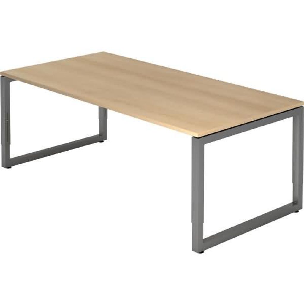 Büro Schreibtisch 200x100 cm Modell RS2E mechanische Höheneinstellung E=Eiche-graphit