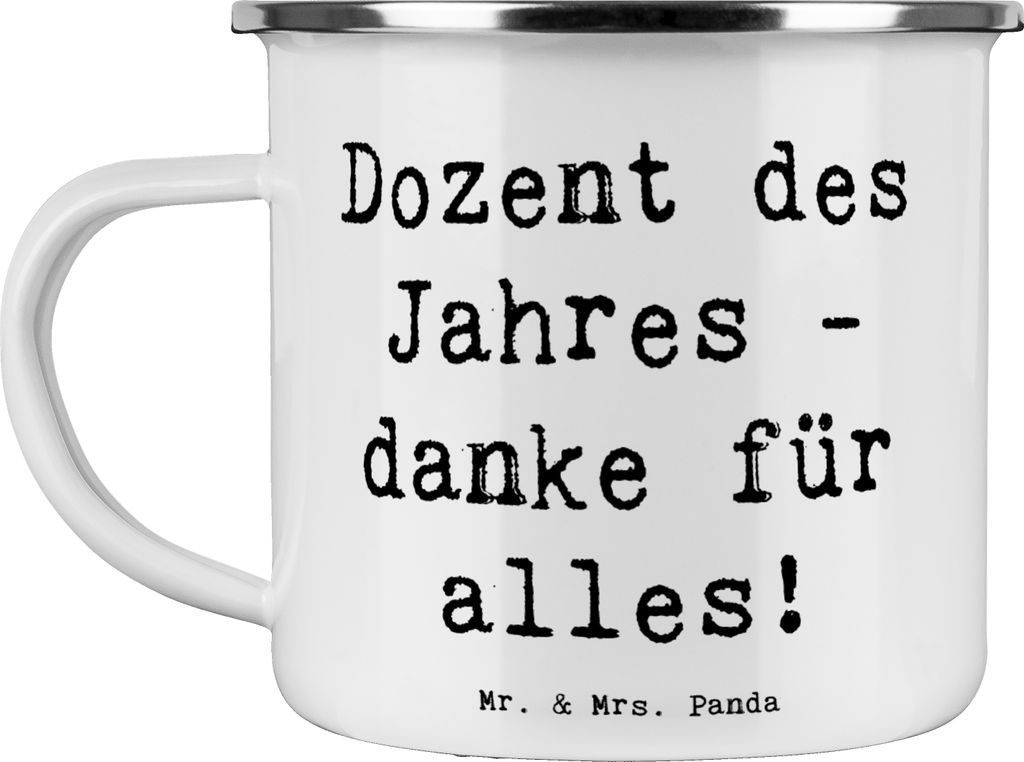 Mr. & Mrs. Panda Teetasse Spruch Dozent des Jahres - Weiß - Geschenk, Aufmerksamkeit, Danke, Dankeschön, Bedanken, sagen, Wertschätzung, liebevo...