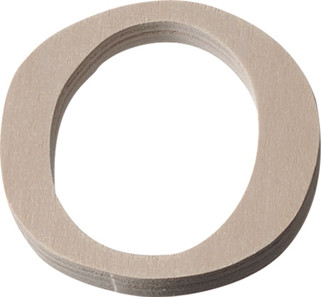 Holzbuchstabe O 8x8,5x1cm natur Packung mit 6 Stück