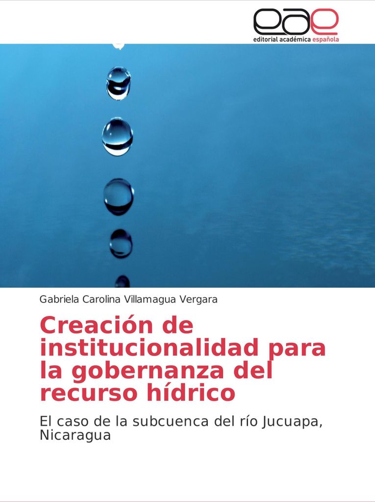 Creación de institucionalidad para la gobernanza del recurso hídrico