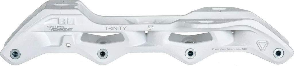 Powerslide Elite AL 4x80 Châssis Trinity Blanc 243mm pour Roller Fitness