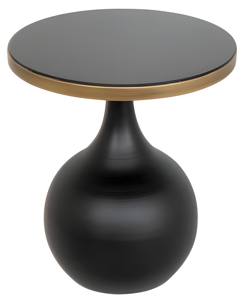 Eleganter schwarzer Beistelltisch aus Holz im modernen Stil