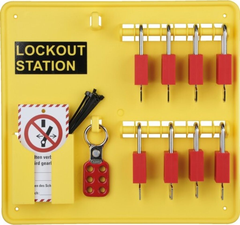 Dreifke Lockout-Station, Variante 1, gefüllt, Wartungsanhängern, 8 Schössser...