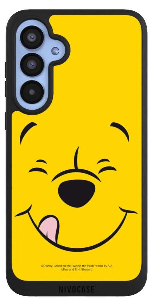 NIVOCASE Handyhülle für Samsung Galaxy A55 5G Hülle NIVOpure Case Schwarz Disney Offizielles Lizenzprodukt Winnie Puuh
