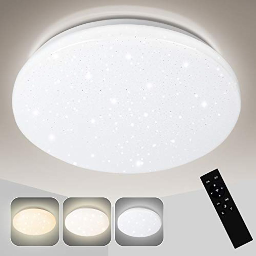 LED Design Deckenlampe Schwenkbar weiß Deckenleuchte 24W Dimmbar Flur Wohnzimmer