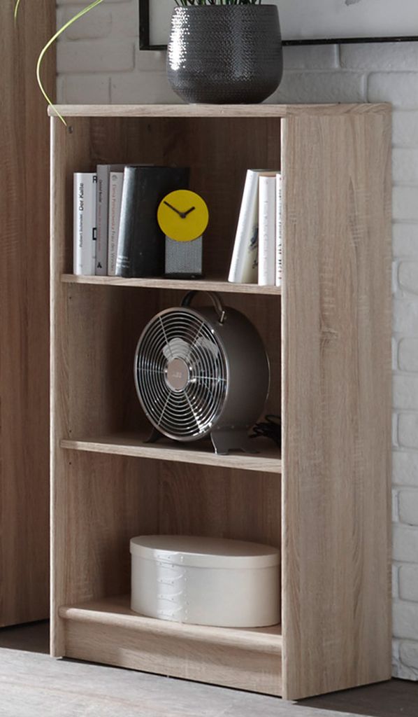 Regal Dekoregal Holzregal Beistellregal Standregal Bücherregal Büro "Olli III" Sonoma-Eiche