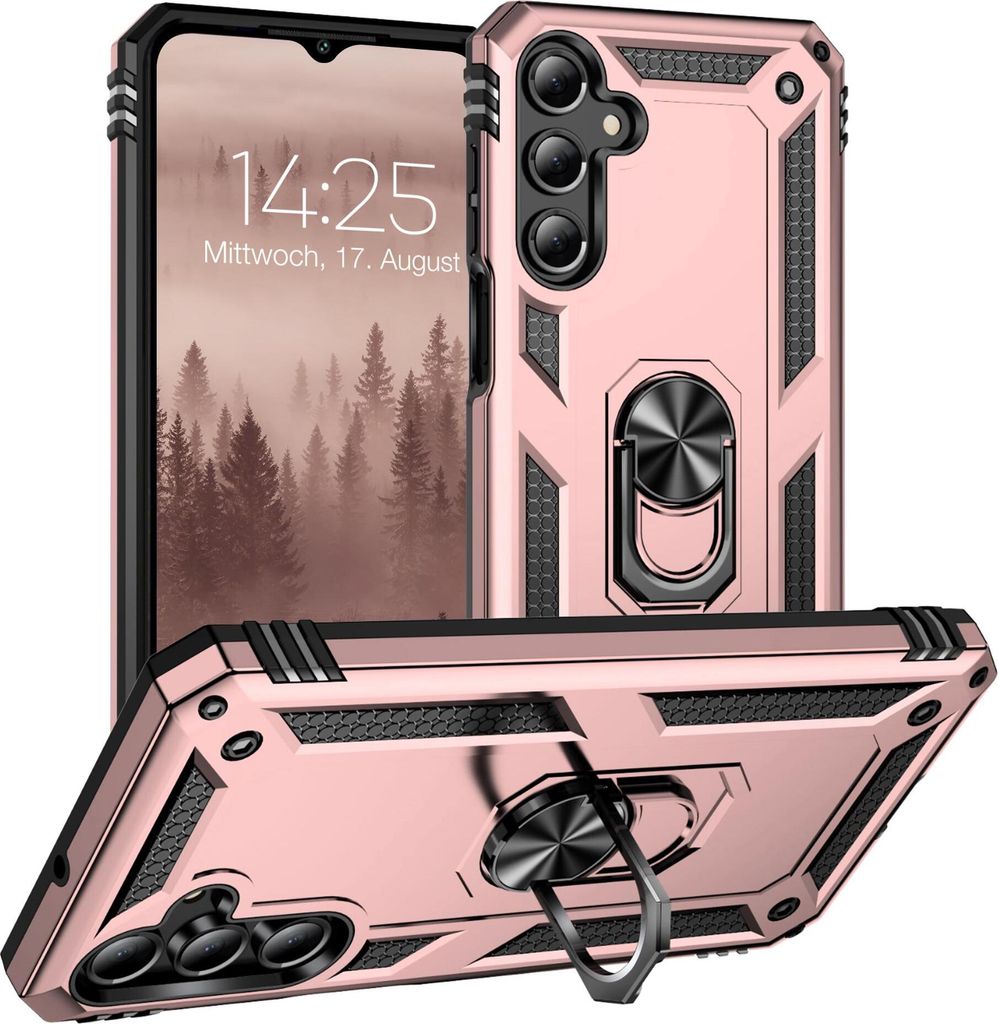 Armor Outdoor Handyhülle für Samsung Galaxy A16 / A16 5G Handy Panzer Case Cover Schutzhülle Farbe: Rosegold