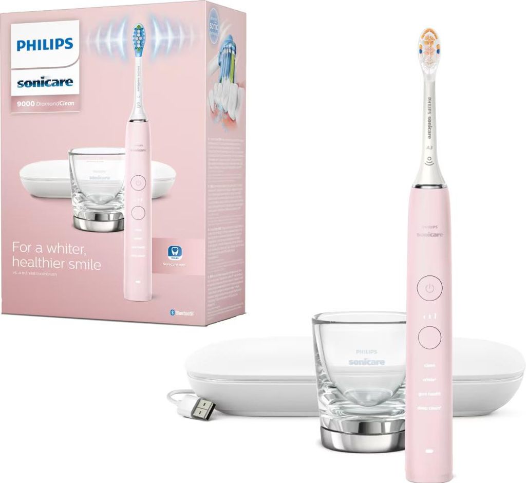 Philips HX9911/21, Erwachsener, Schallzahnbürste, Tägliche Pflege, Tiefenreinigung, Zahnfleischpflege, Whitening, 62000 Bewegungen pro Minute, Pi...