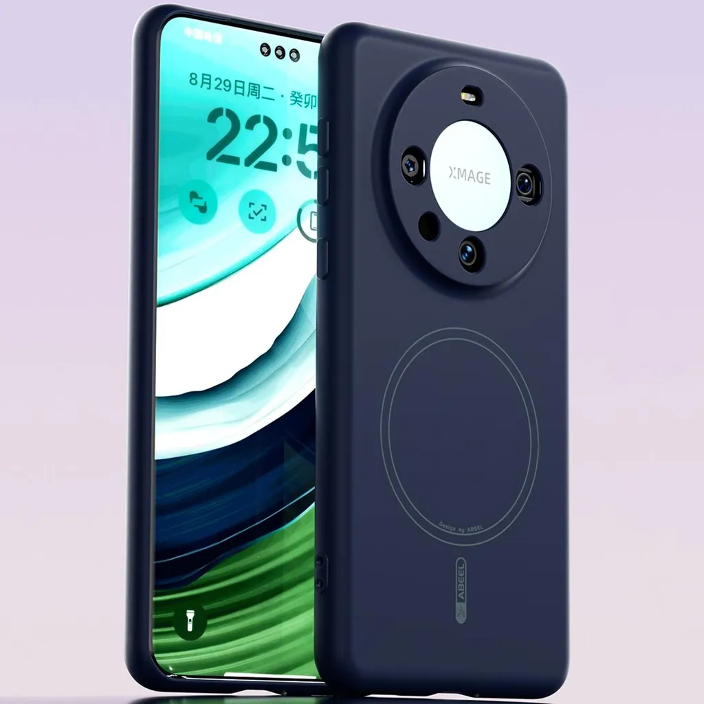 Cover Blu Scuro Huawei Mate 60 Pro Magnetica - Silicone Liquido Soft