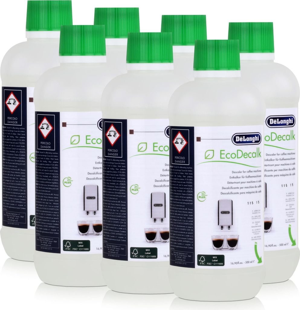 Delonghi EcoDecalk DLSC 500 Entkalker für Kaffeevollautomaten 500ml (7er Pack)