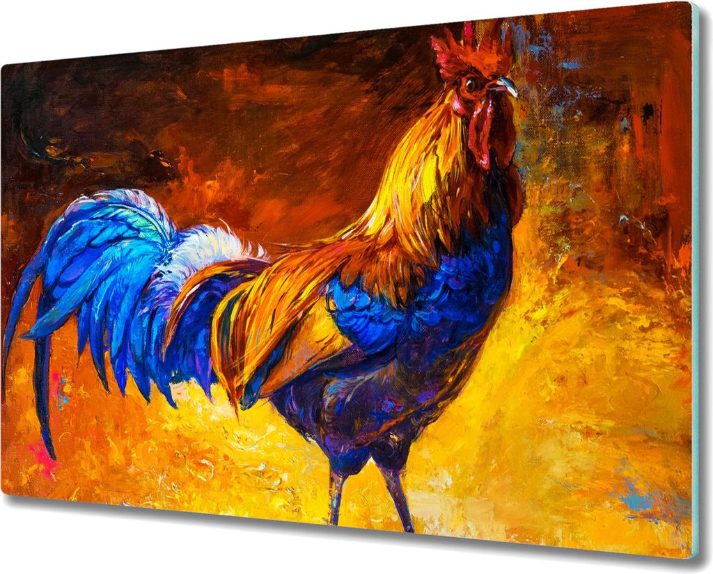 Coloray Herdabdeckplatte 80x52 cm Schneidebrett Kochplattenabdeckung Küchenbrett Hackbrett - Tier Vogel