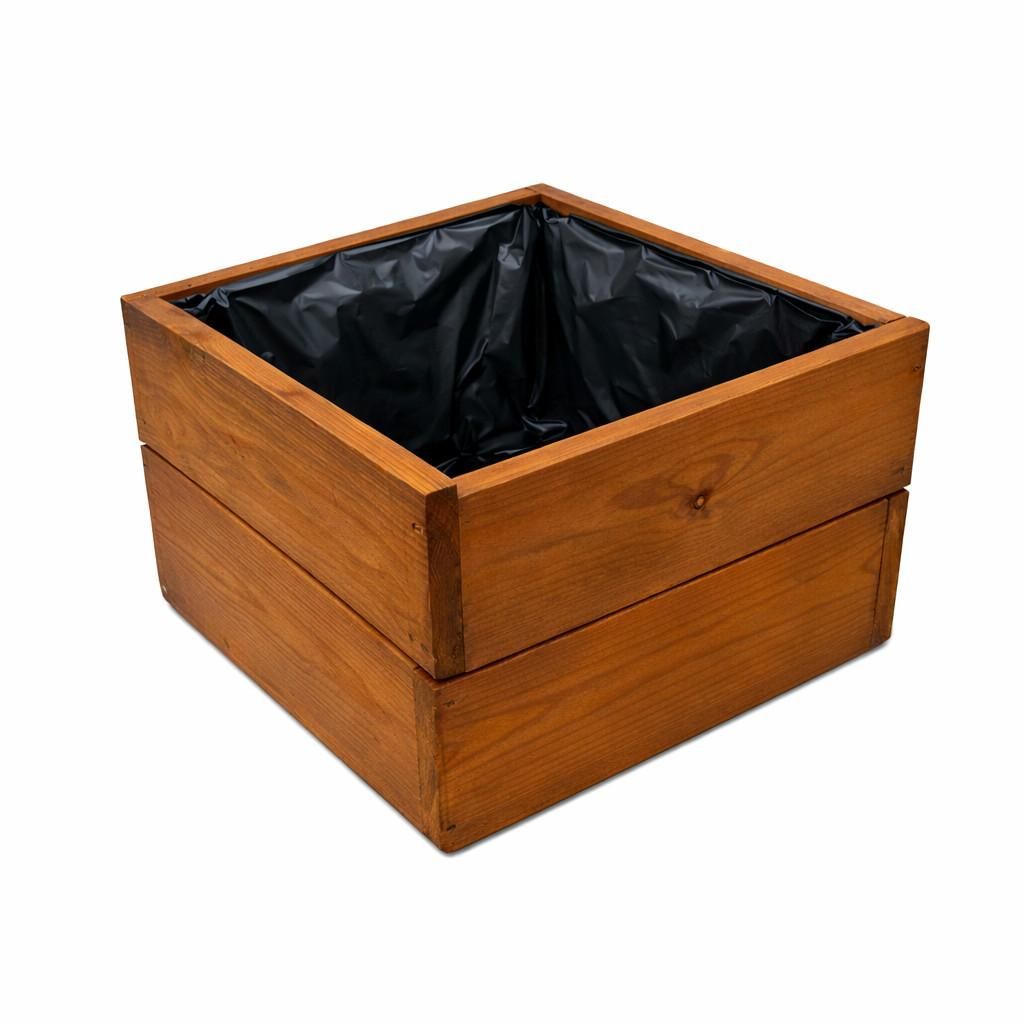 Grande jardinière carrée – Pot de fleurs moderne, résistant Image du produit 
