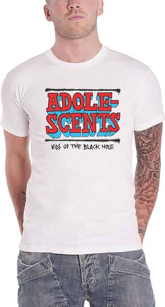 The Adolescents - "Kids Of The Black Hole" T-Shirt für Herren/Damen Uni RO7515 (M) (Weiß)