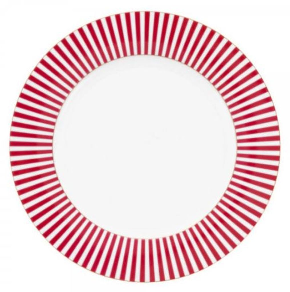 Pip Studio Speiseteller Royal Stripes Dark Pink (26,5 cm) Produktbild 