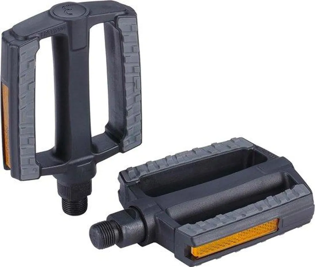 Paires de pédales de ville pour vélo avec revêtement gomme et catadioptre