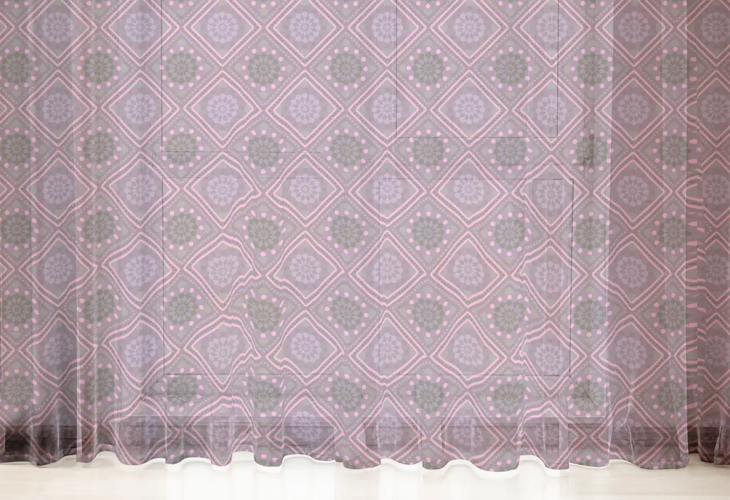 Arazzo Geometrico ABAKUHAUS 135x274 - Tessuto Satinato Melanzana - 4