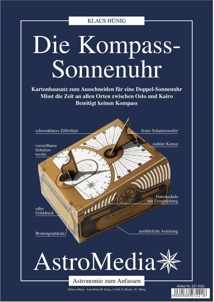 AstroMedia Bausatz Die Kompass-Sonnenuhr