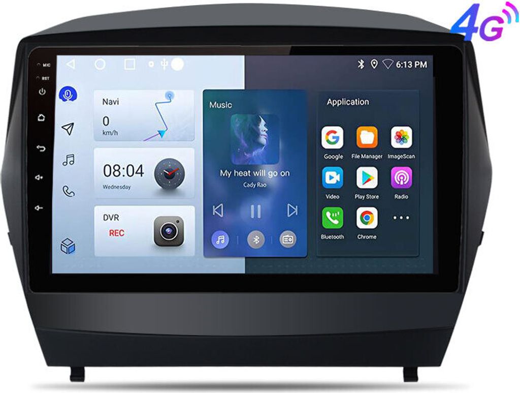 8kern android13 6+128G 9 "Autoradio carplay für Hyundai ix35 Tucson 2009-2015 GPS Navi BT WiFi DAB+ 4GSIM android auto usb