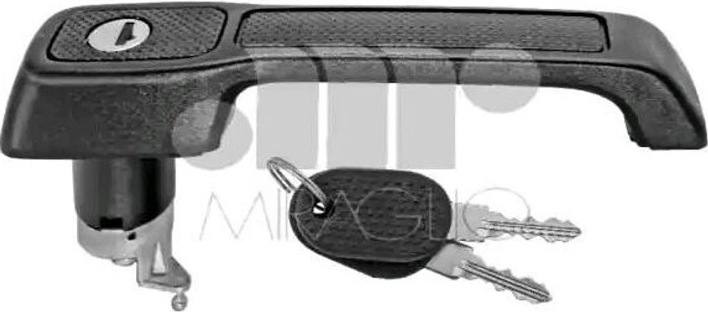 MIRAGLIO 80/337 Türgriff mit Schlüssel Vorne Rechts für FIAT Uno Schrägheck (146) Schwarz