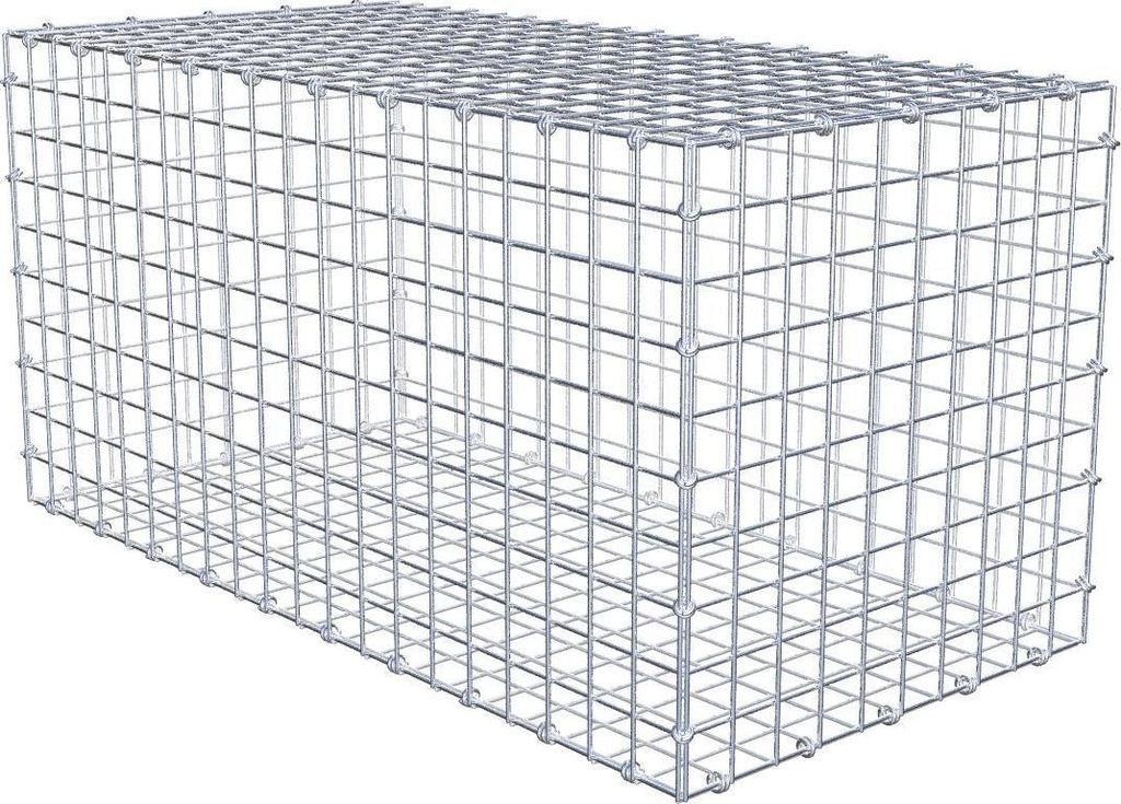 Gabione 100 cm x 50 cm x 50 cm (L x H x T), Maschenweite 5 x 5 cm, Spiralring