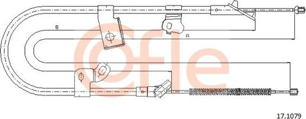 Câble de frein de stationnement pour Toyota Yaris - Modèle 17.1079