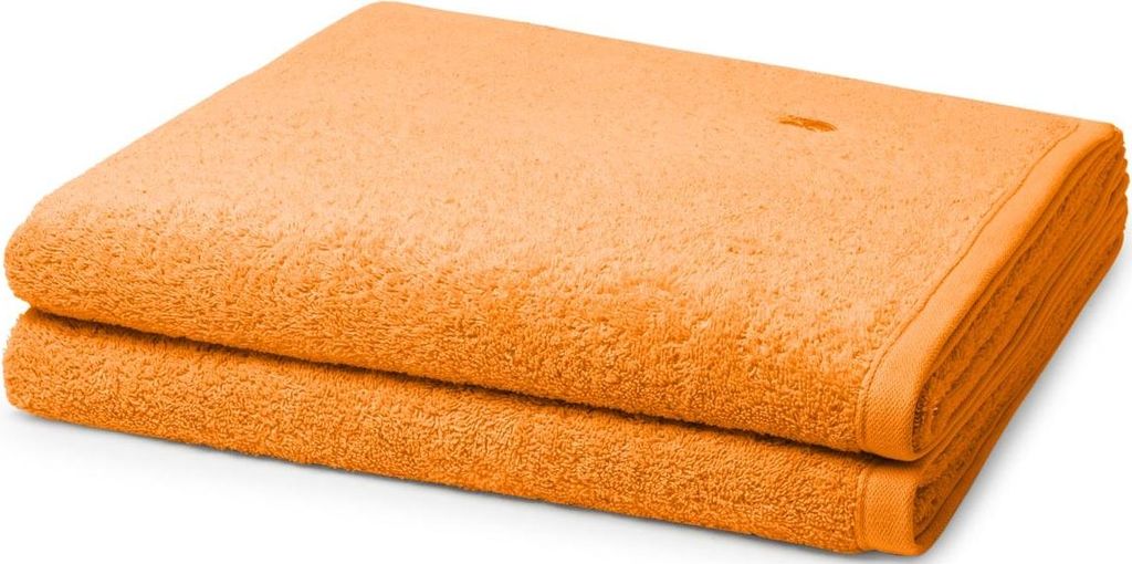 Ross Vita 2 X Duschtuch im Set Walkfrottee aus Baumwolle 520 g/m², Flauschig weich saugstark und pflegeleicht, Gewebte Bordüre mit Logo Stickerei