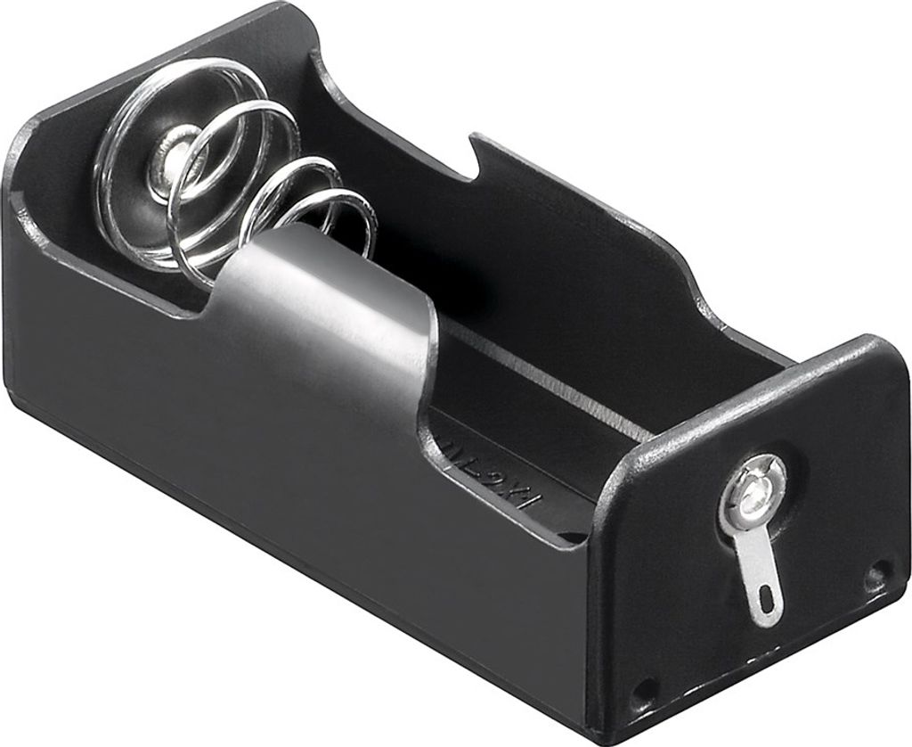 Wentronic 1x C (Baby) Batteriehalter, Lötfahne (U), Schwarz Produktbild 