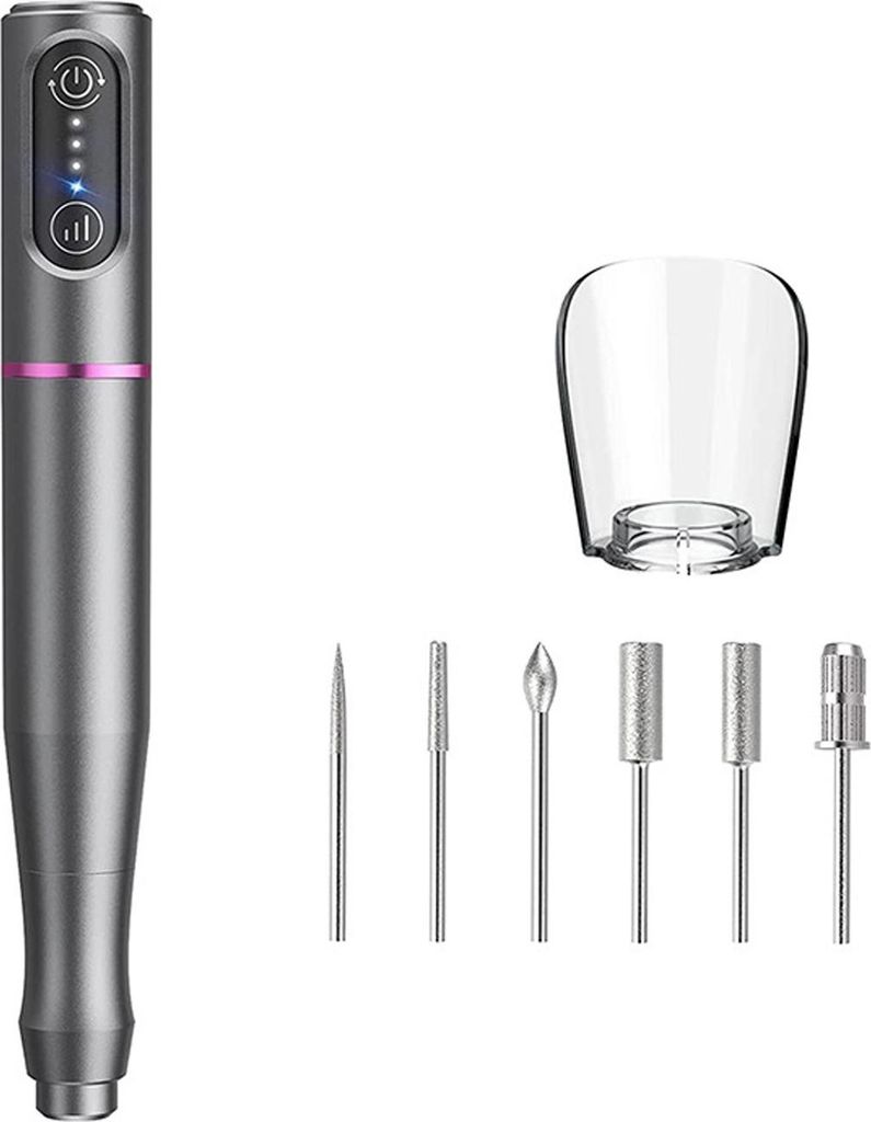 MODFU Maniküre-Sets Elektrischer– Hochgeschwindigkeits Maniküre & Pediküre Gerät, Grau, Präzises Feilen und Polieren für Zuhause und Nagels...